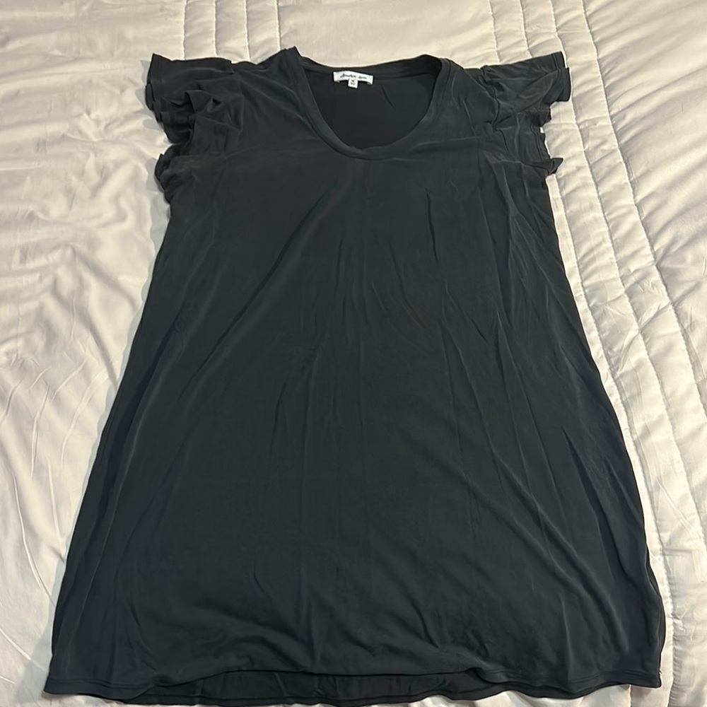 Another Love Women's Black Ruffle Sleeve dress